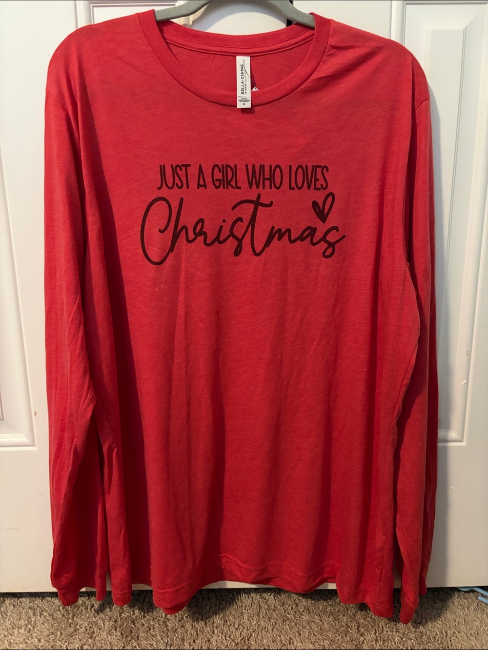 Bella Canvas Red Long Sleeve Graphic Tee